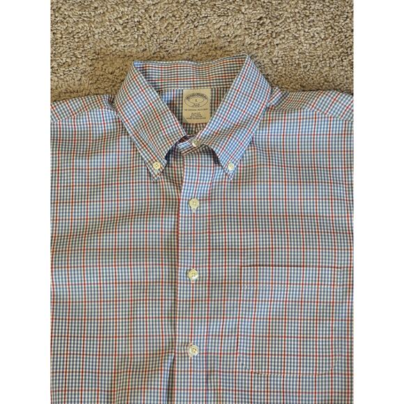 Brooks Brothers Other - Brooks Brothers 346 Mens‎ L Blue Red White Stripe Slim Fit Button Down